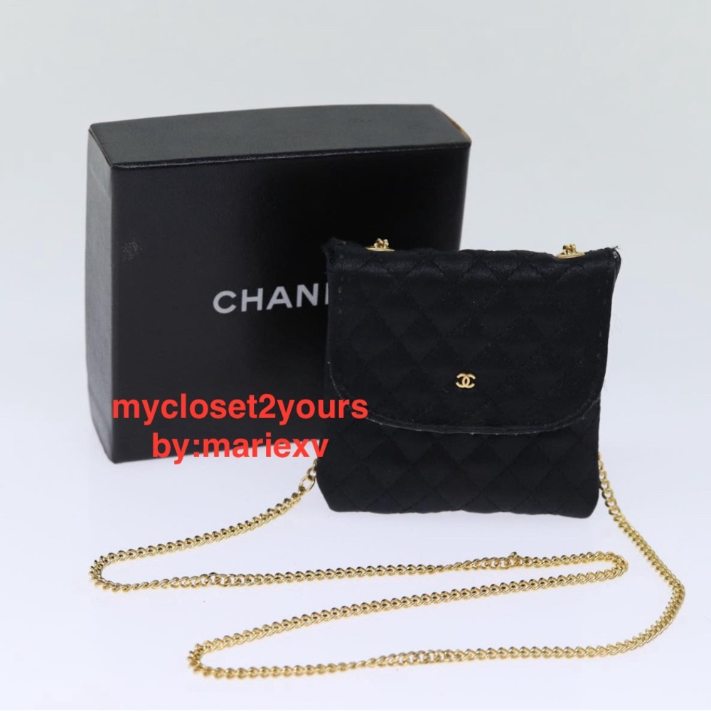 Chanel Chain Pouch Nylon Shoulder Bag